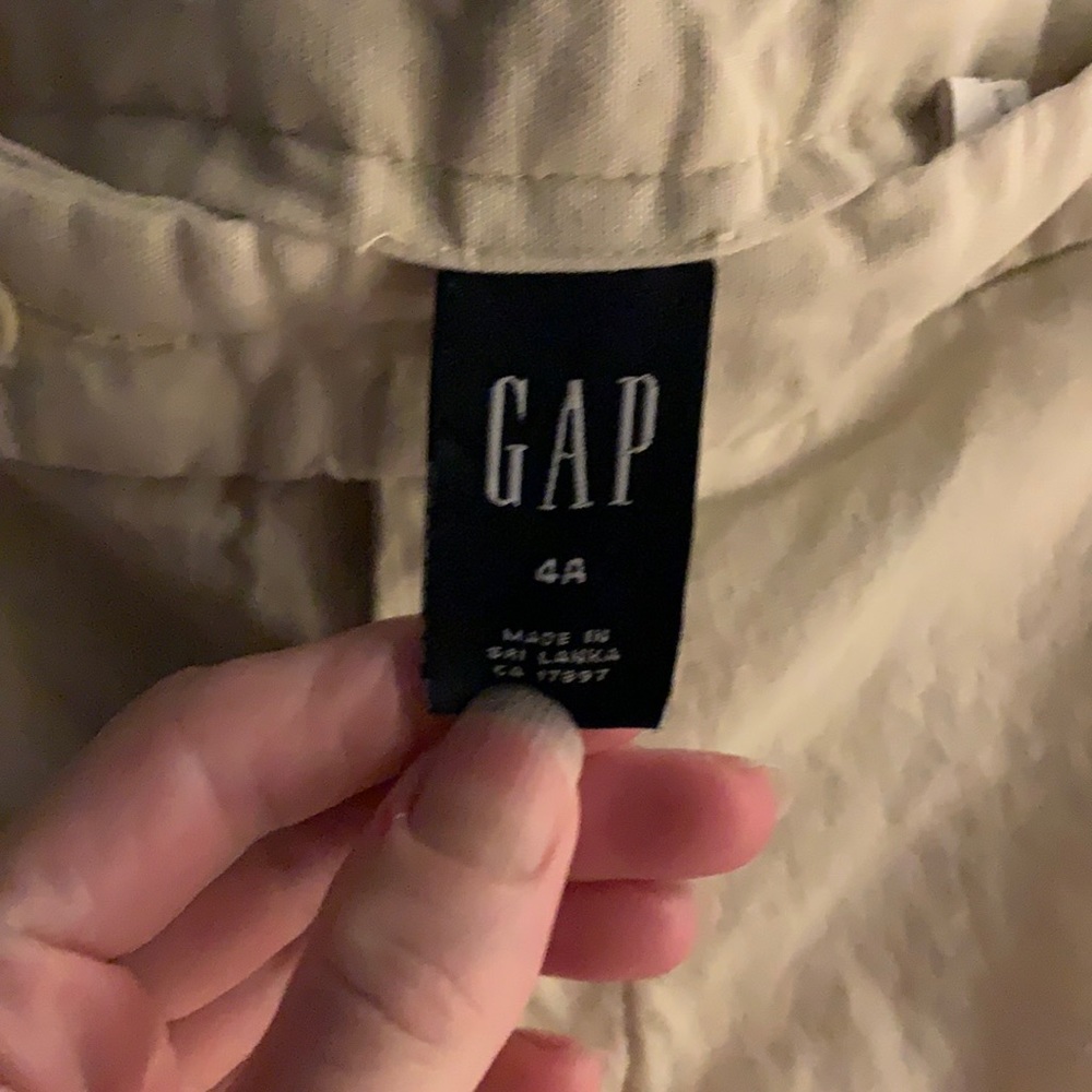 Gap linen blend wide leg pants size 4R